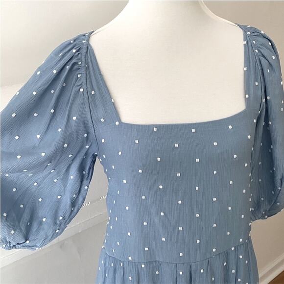 Anthropologie Medium Midi Dress Fall Boho Moon River Cottage tie back Prarie - Picture 6 of 15